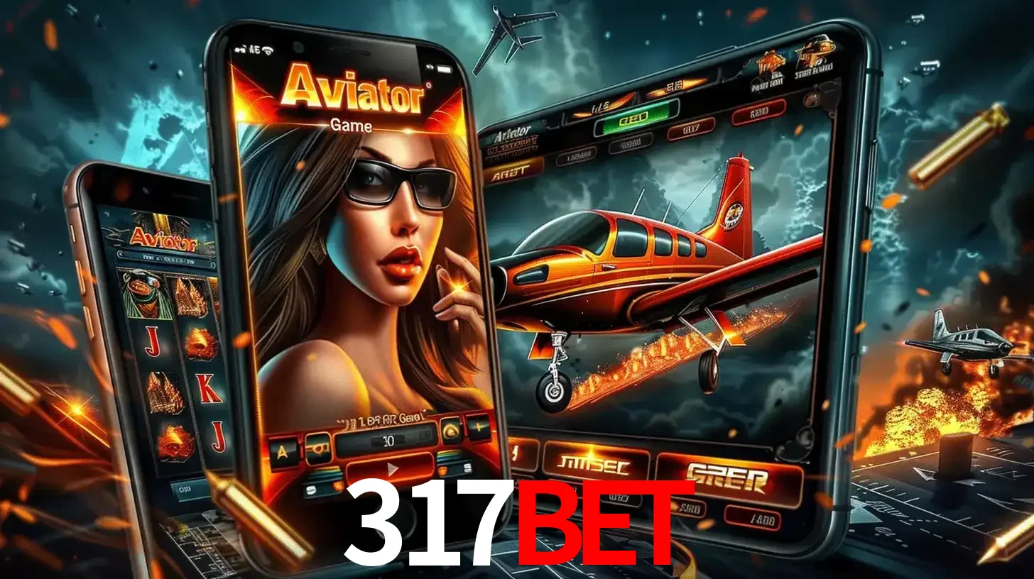 O popular jogo de apostas Aviator exibido em vários celulares e tablets, mostrando a interface emocionante e a ação de voo disponíveis para jogar agora no 317bet.
