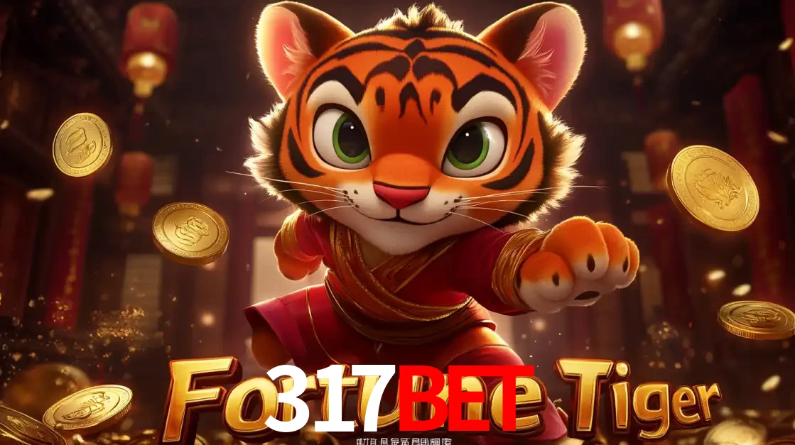 O carismático mascote do jogo de slot Fortune Tiger, um tigre fofo em pose de artes marciais, pronto para trazer sorte e multiplicadores de ganhos no cassino online 317bet.