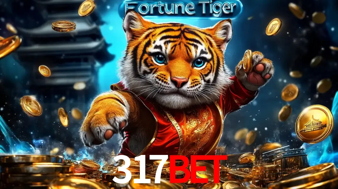 Imagem promocional do jogo de slot Fortune Tiger, com um tigre majestoso em traje tradicional cercado por uma fortuna em moedas de ouro, disponível agora no cassino 317bet.